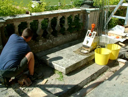 Completed south terrace repairs