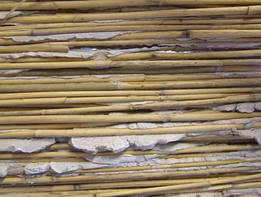 REED CEILINGS: Mortar 'nibs' pushing through to obtain a key