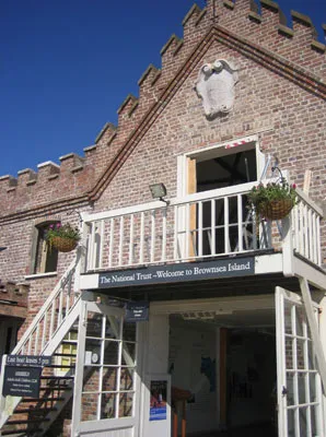 Visitor reception building following repairs